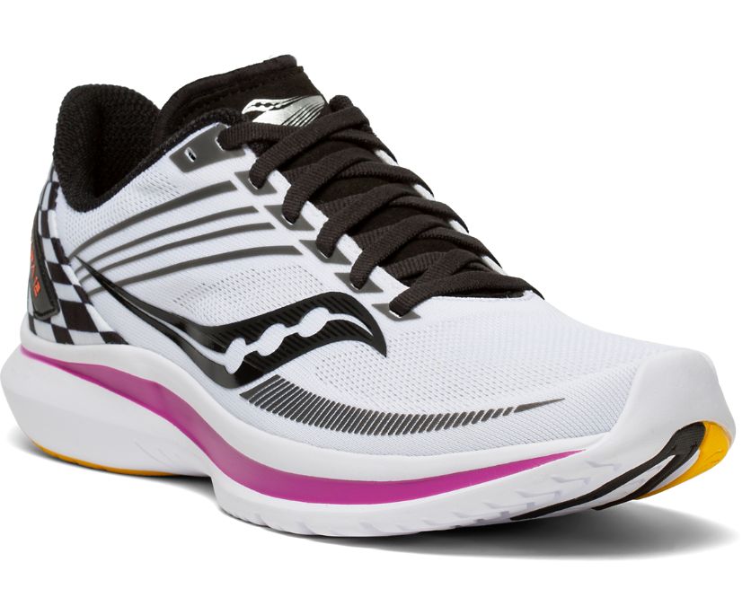 Saucony Kinvara 12 Women's Running Shoes White / Black | Canada 174KORI